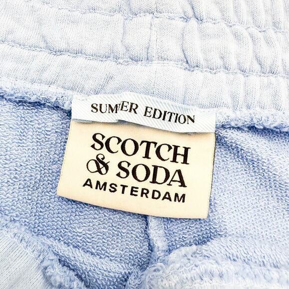 Scotch & Soda Men's Summer Edition Blue Embroidered Sweat Shorts $118 - Picture 3 of 6